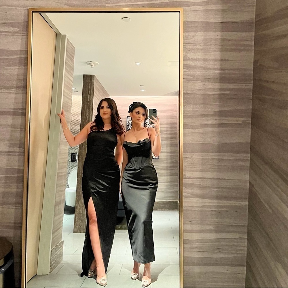 Stunning Black Slit Gown